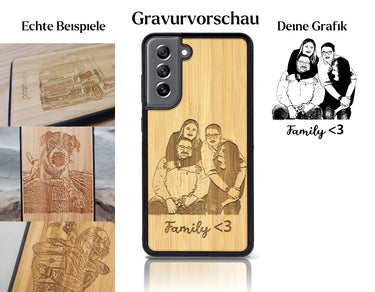 INDIVIDUELL iPhone 15 Pro Bambus-Kunststoff